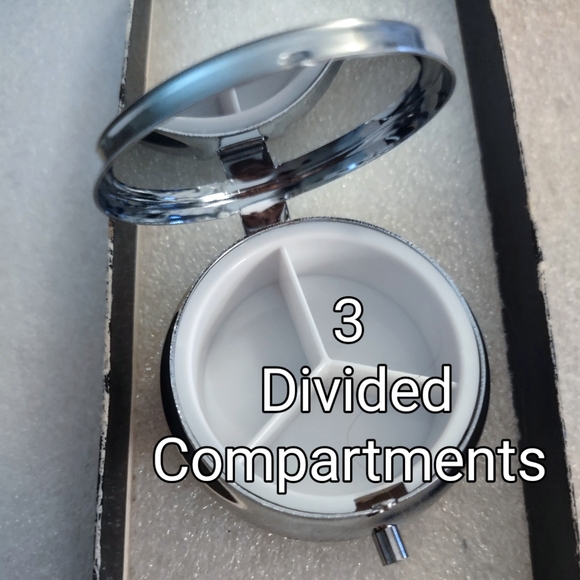 Round Mini Floral Pill Box Case - Picture 14 of 14